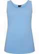 Einfarbiges Basic Top aus Baumwolle, Blau, Packshot image number 0