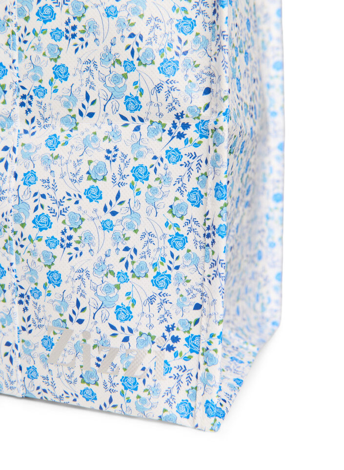 Einkaufstasche mit Rei&szlig;verschluss, Blau, Packshot image number 2