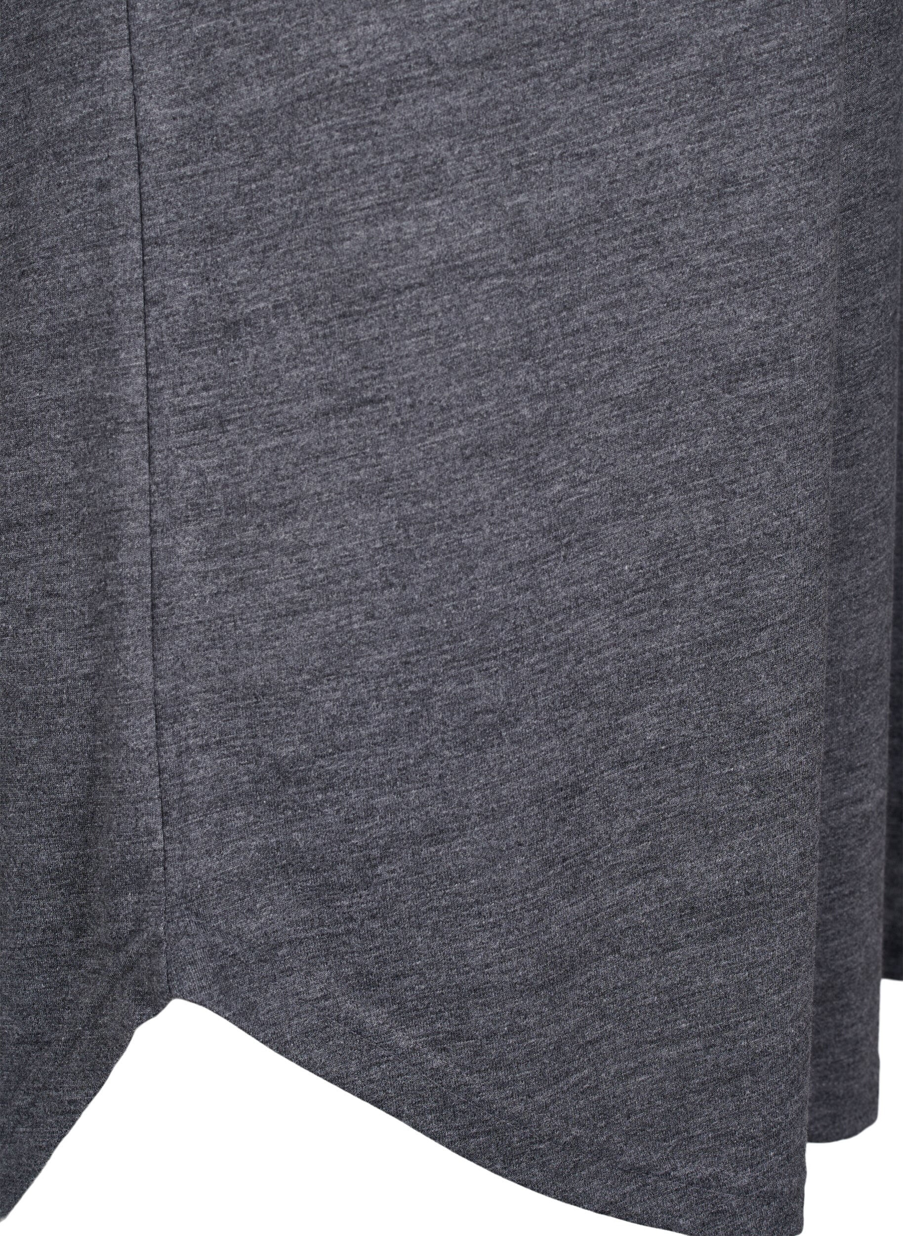 Zizzi Kurz&auml;rmliges Nachthemd mit Textdruck, , Packshot image number 3