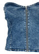 Denim Korsett Top mit Reißverschluss, Blue denim, Packshot image number 2