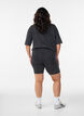 Eng anliegende Shorts aus Jersey in Washed-Optik, Schwarz, Model image number 2