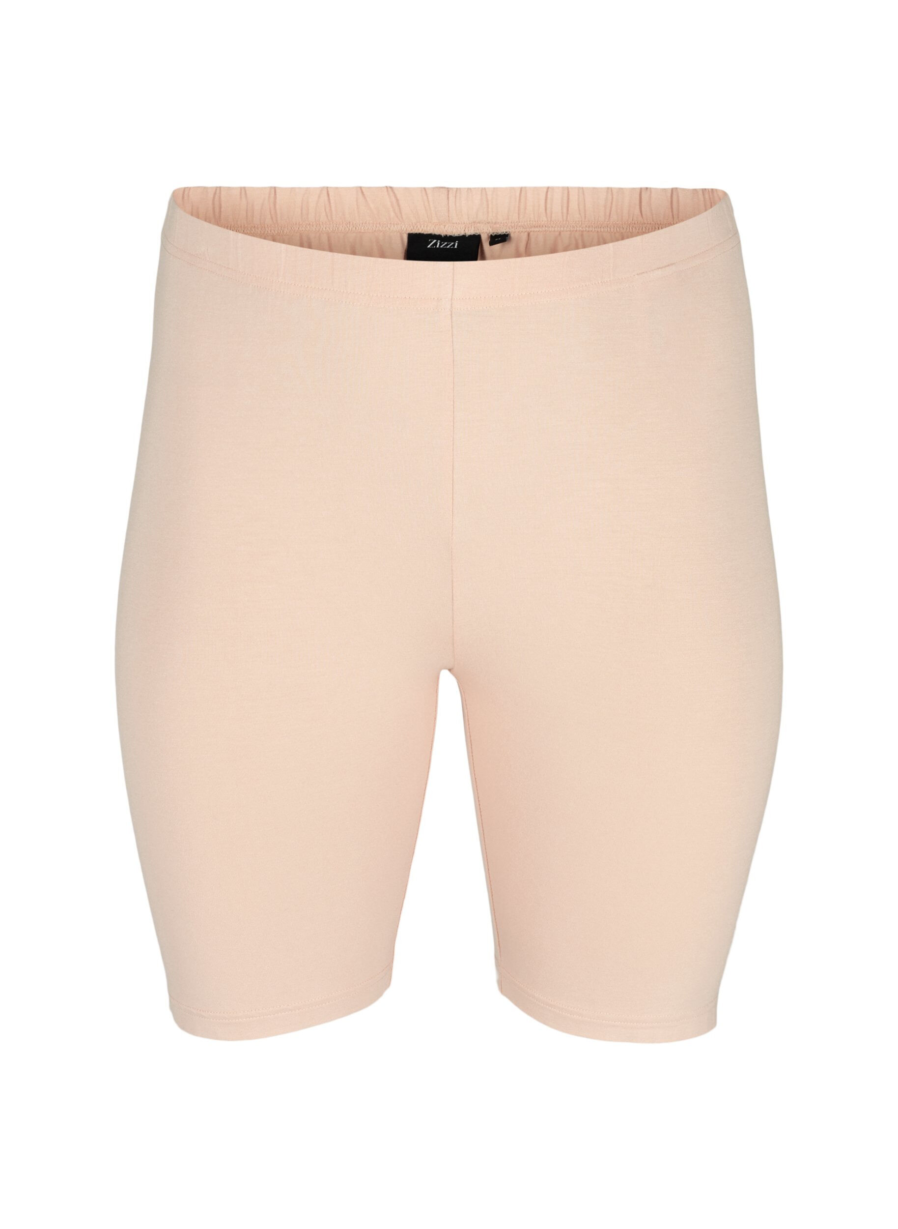 ZizziEinfarbige Basic Radlershorts, Beige, Packshot image number 0