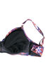 Bedruckter Bikini BH mit Bügel, Purple Flower, Packshot image number 3