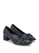 Extra-Weite - Glitzer-Pumps mit Schleife, Schwarz, Packshot image number 1