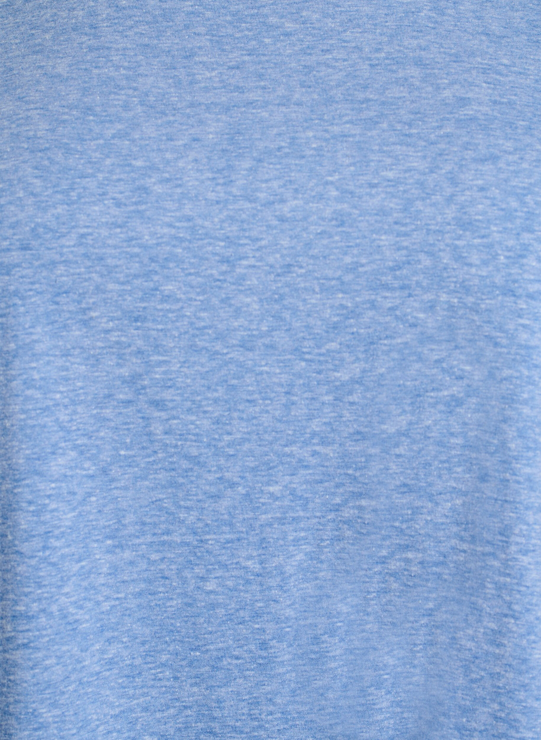 Zizzi Melange T-Shirt mit kurzen &Auml;rmeln, Blau, Packshot image number 2