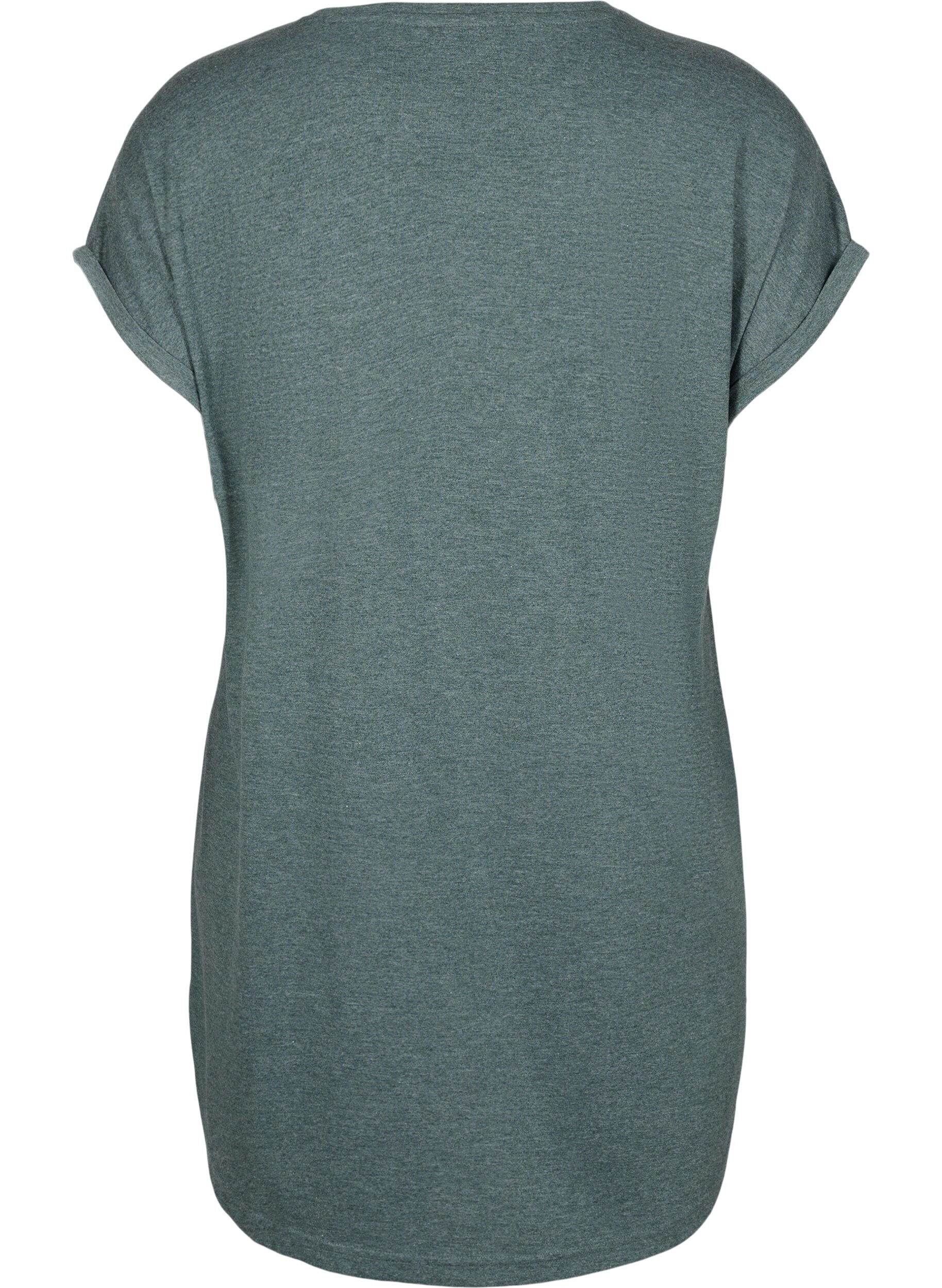 Zizzi Kurz&auml;rmliges Nachthemd mit Textdruck, , Packshot image number 1