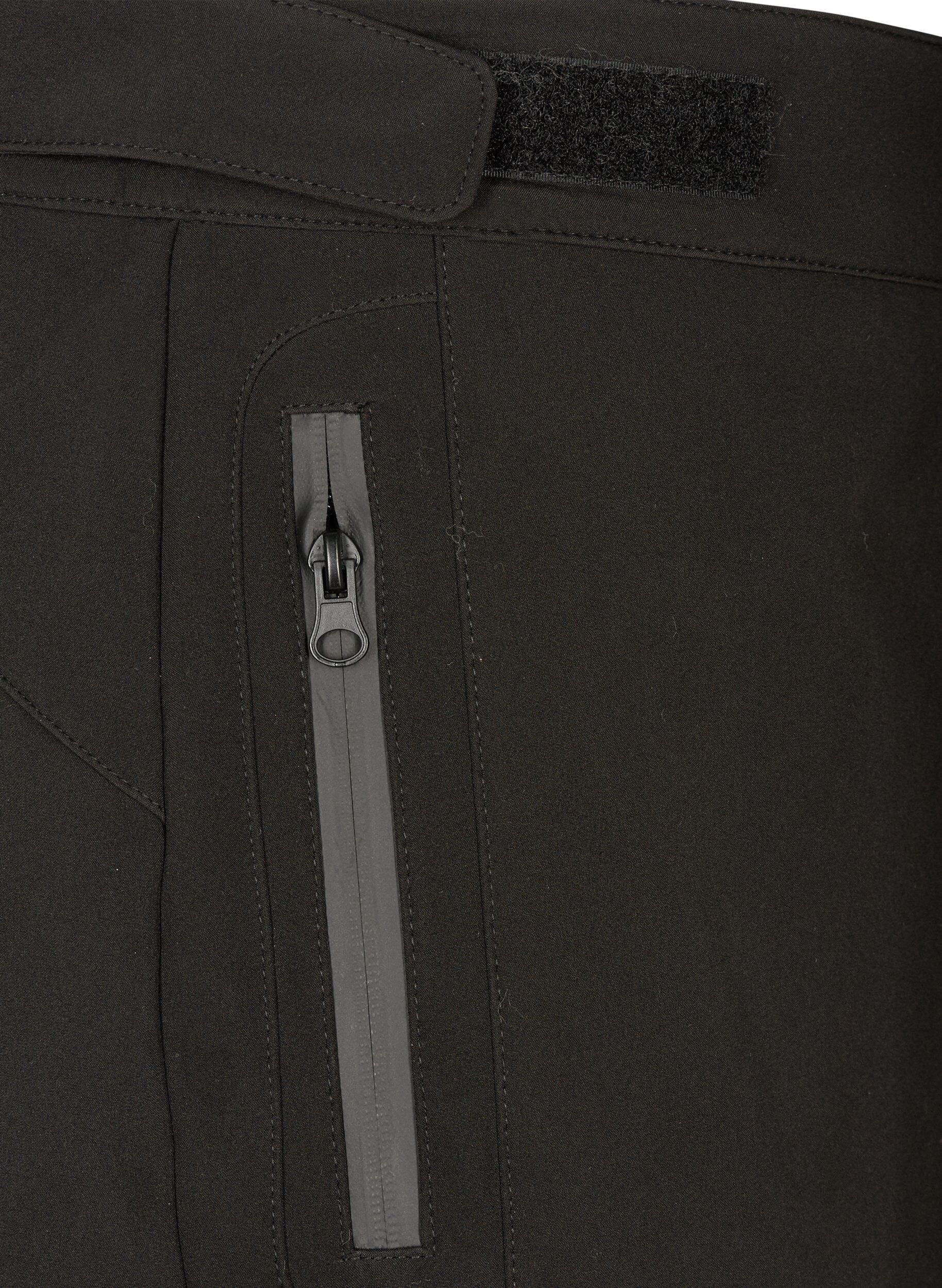 Zizzi Softshell-Hose mit justierbarem Klettverschluss, Schwarz, Packshot image number 3