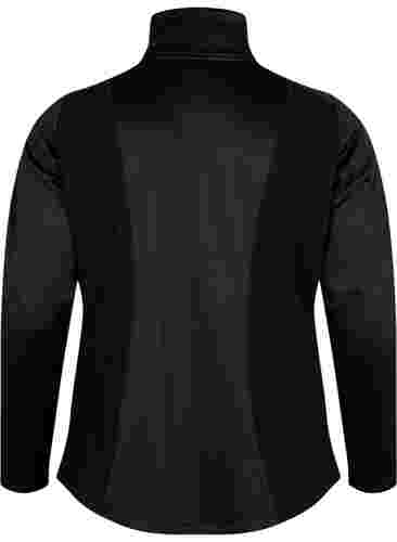 Sportliche Strickjacke mit Reißverschluss und hohem Kragen, Black, Packshot image number 1