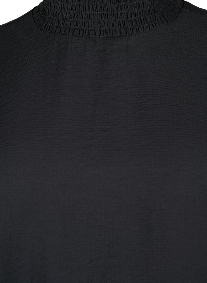 Viskose Bluse mit Schürze, Black, Packshot image number 2
