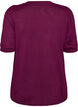 Bluse mit Knopfdetail und kurzen Puff&auml;rmeln, Dunkles Bordeaux, Packshot image number 1
