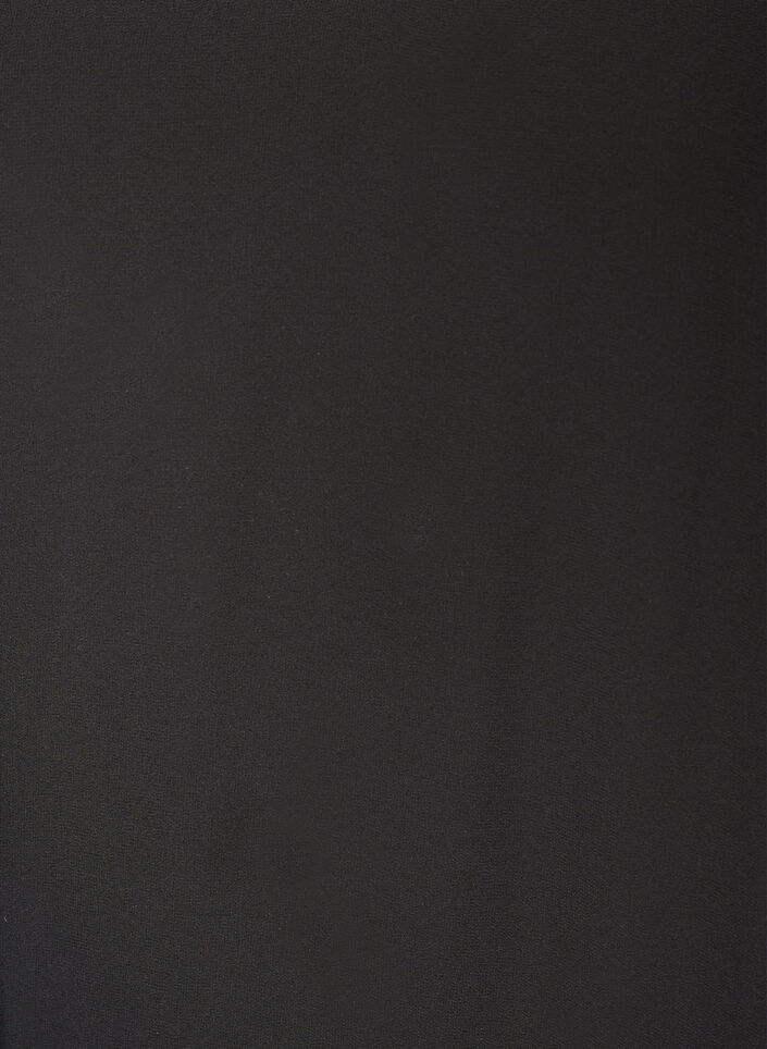 Kurzes Chiffonkleid mit V-Ausschnitt, Schwarz, Packshot image number 2