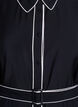 Midi-Hemdkleid mit Kontrastkanten, Schwarz, Packshot image number 2