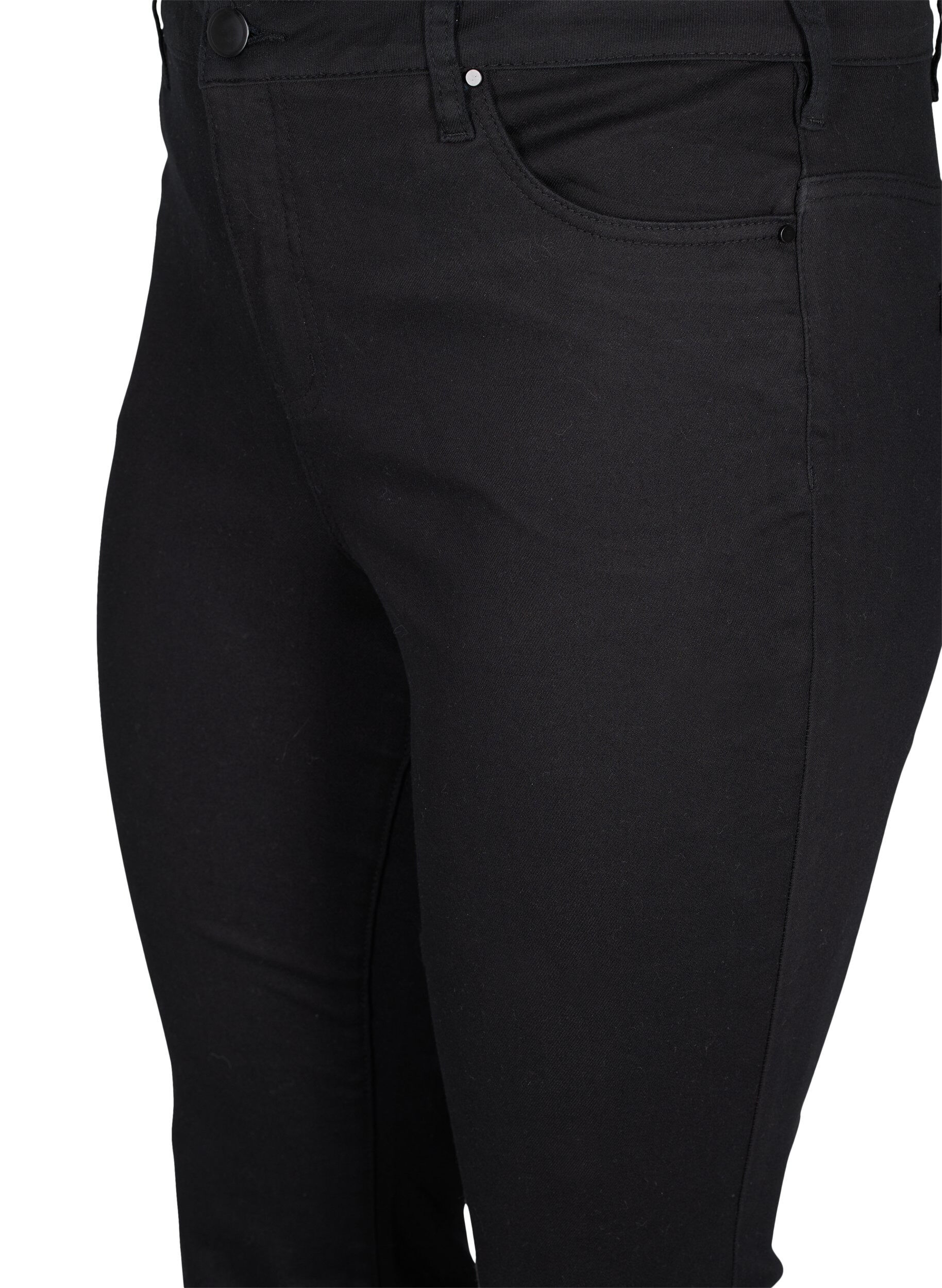 Zizzi Ellen Bootcut Jeans mit hoher Taille, Black, Packshot image number 2
