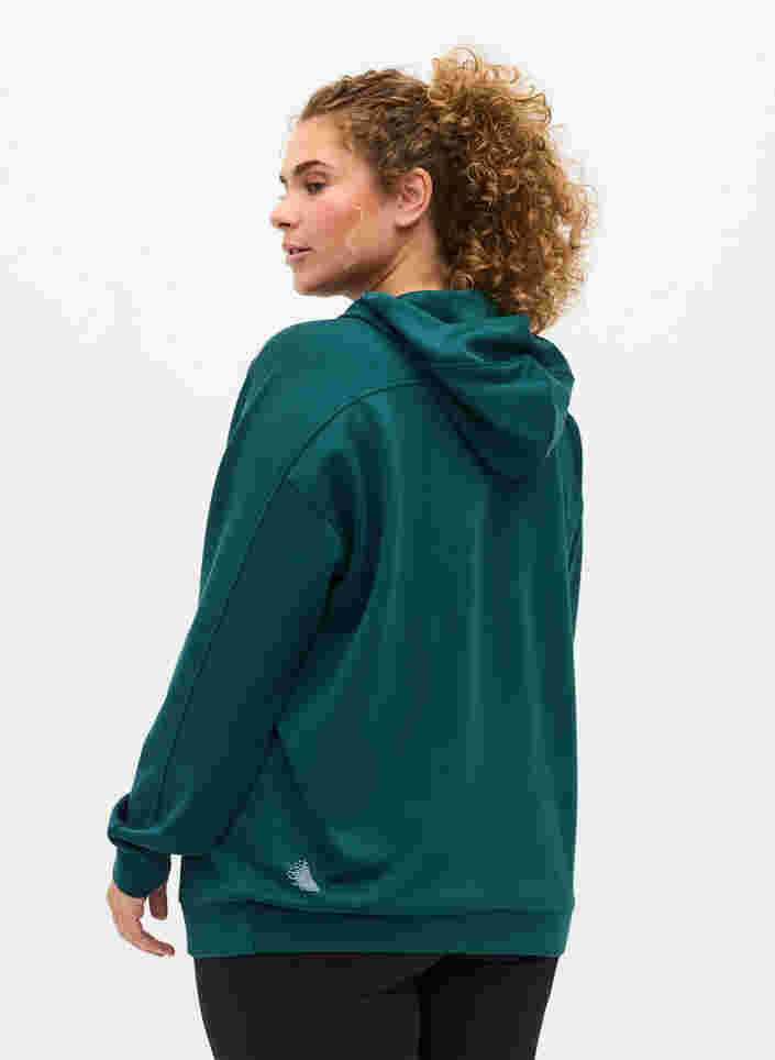 Lockeres Sweatshirt mit Kapuze, Deep Teal, Model image number 1