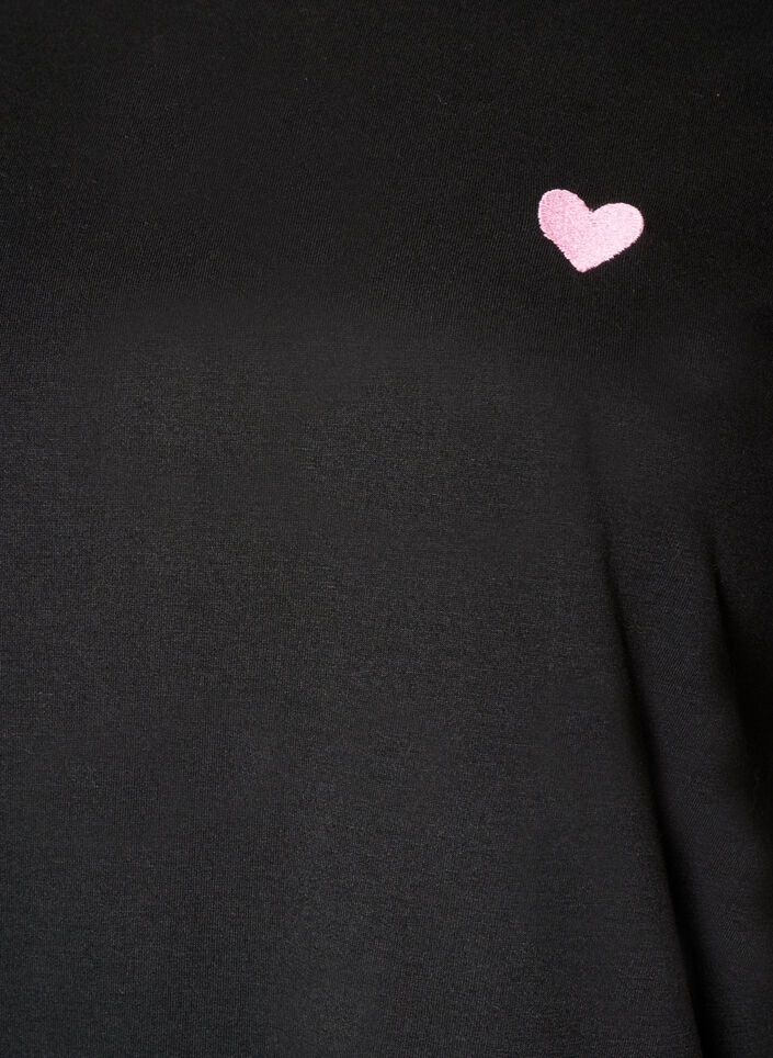 T-Shirt mit Print, Schwarz, Packshot image number 2