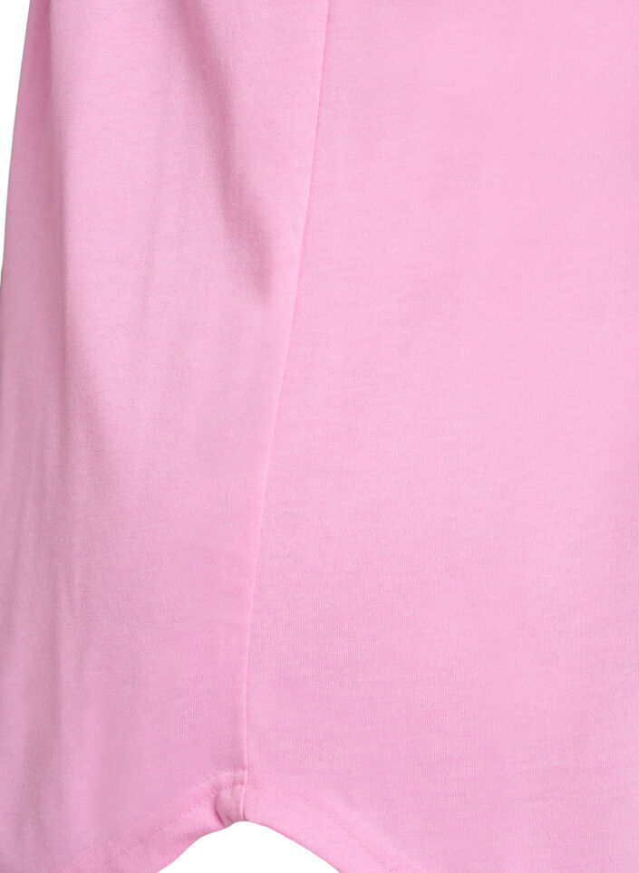 Kurz&auml;rmliges Nachthemd mit Textdruck, Pink, Packshot image number 3
