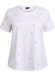 T-Shirt aus Bio-Baumwolle mit aufgestickten Motiven, Wei&szlig;, Packshot image number 0
