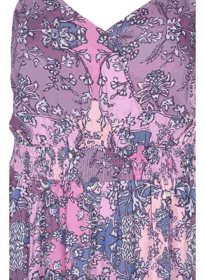 Ärmelloses Midikleid aus Viskose mit Paisley-Print, Purple Paisley, Packshot image number 2