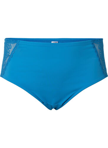 Unterhose mit regulärer Taille und Spitze, Cendre Blue, Packshot image number 0