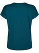 Trainingsshirt mit kurzen Ärmeln und Print, Deep Teal/Pacific, Packshot image number 1
