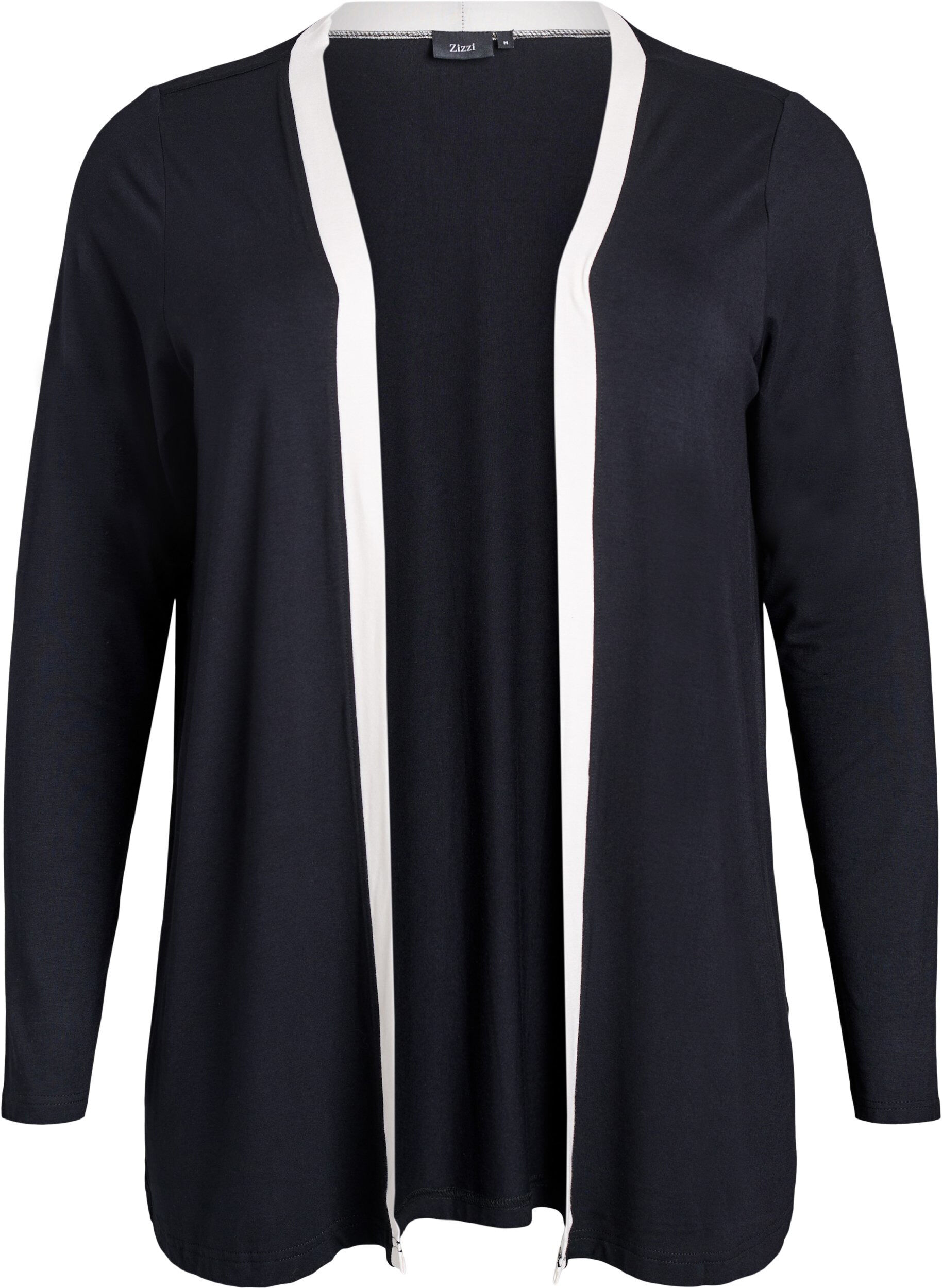 Zizzi Kimono aus Viskose, Schwarz, Packshot image number 0