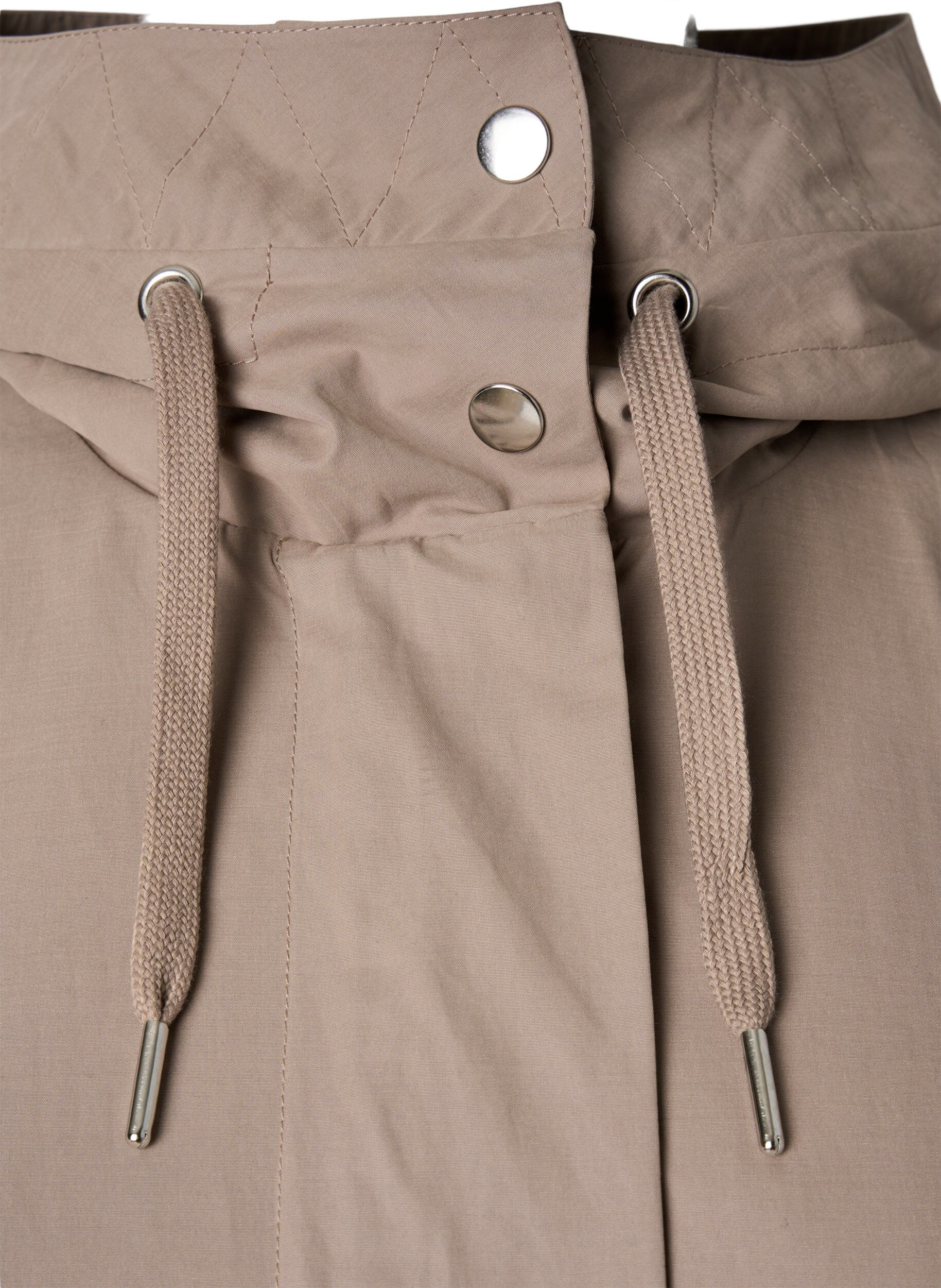 Zizzi Jacke mit Kapuze, Moon Rock, Packshot image number 2