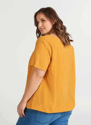Bluse, Golden Yellow, Model image number 0