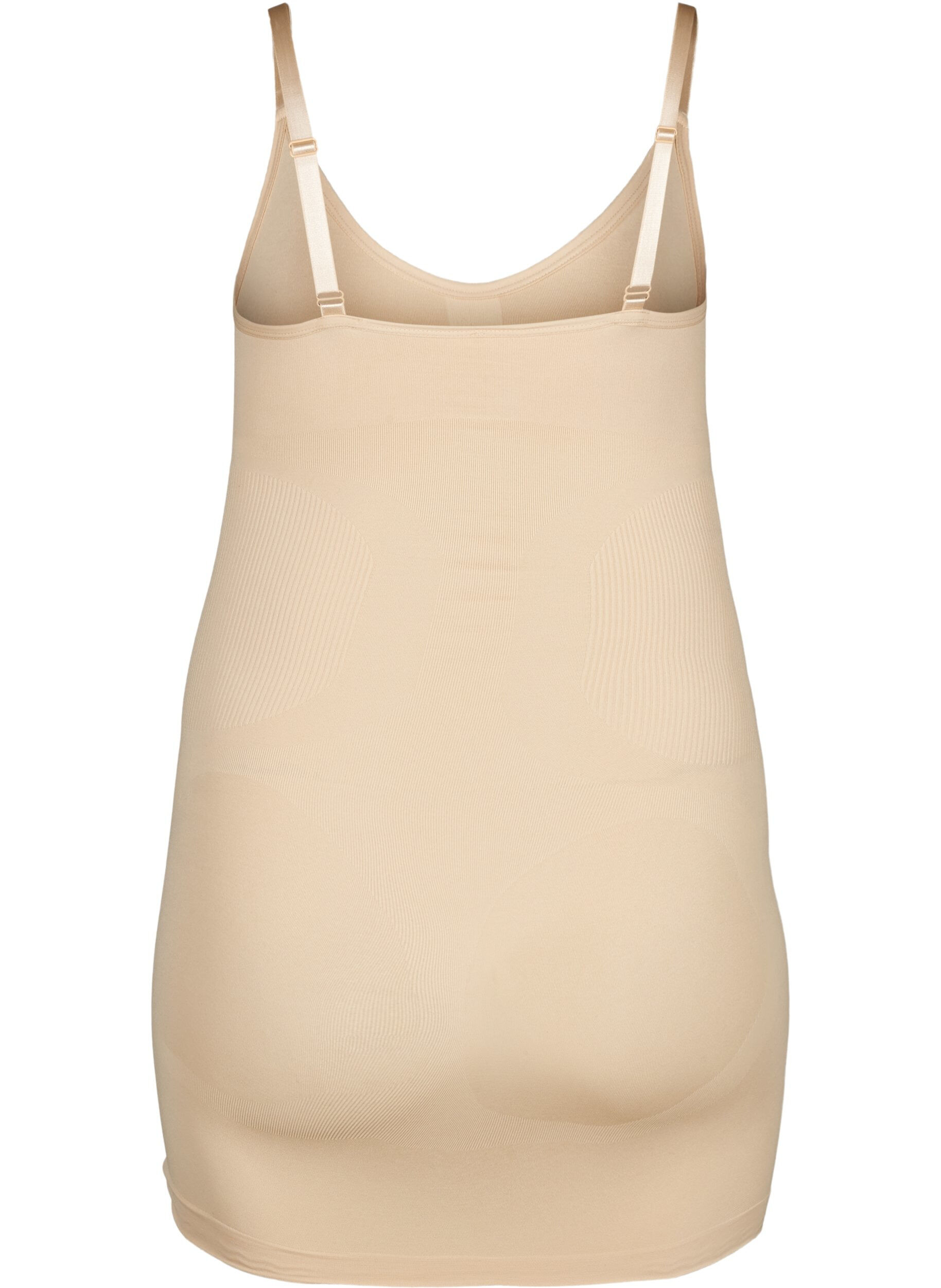 Zizzi Shapewear Kleid mit breiten Tr&auml;gern, Beige, Packshot image number 1