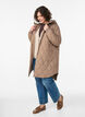 Mittellange Steppjacke mit Kapuze, Braun, Model image number 1