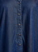 Kleid in Denim-Optik mit Knopfleiste und R&uuml;schen&auml;rmeln, Blau, Packshot image number 2