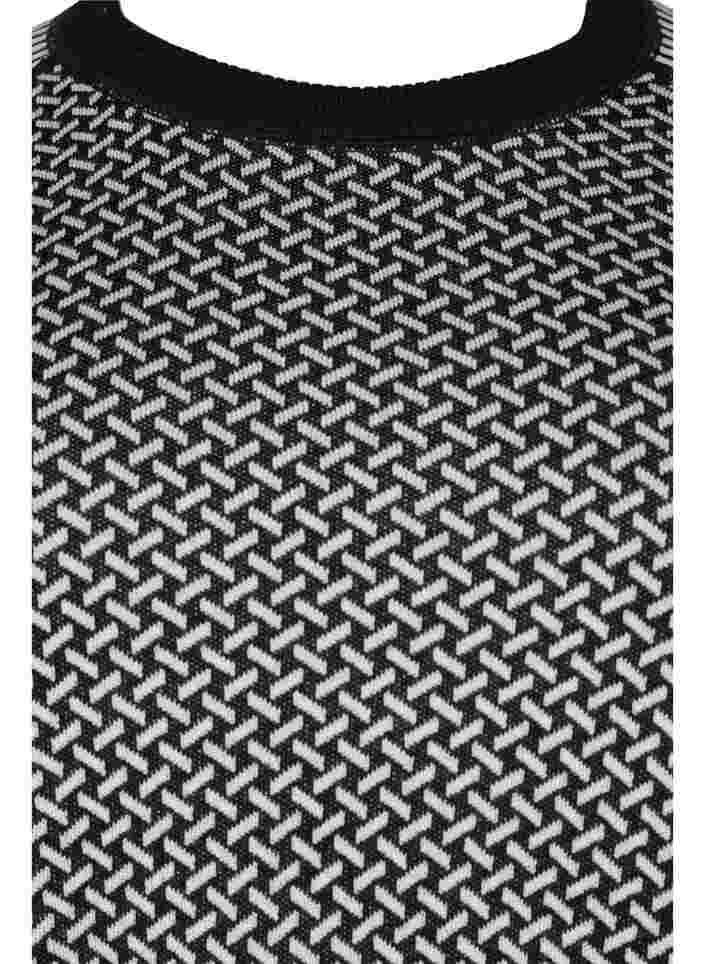Gemustertes Skioberteil mit Wolle, Medium Grey Comb, Packshot image number 2