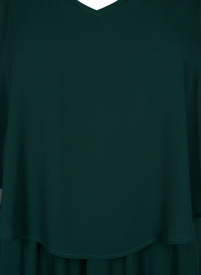 A-Linie Maxikleid mit kurzen Ärmeln, Scarab, Packshot image number 2