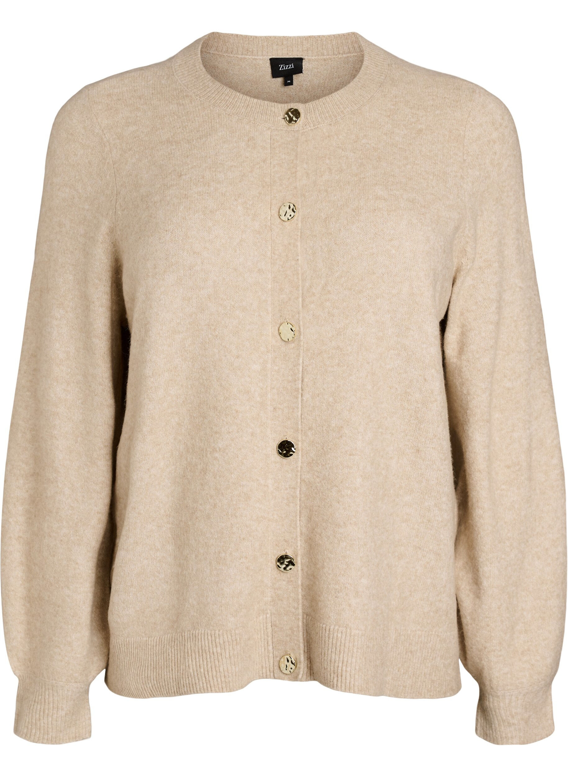 Strickjacke aus weichem Strick mit goldfarbenen Kn&ouml;pfen