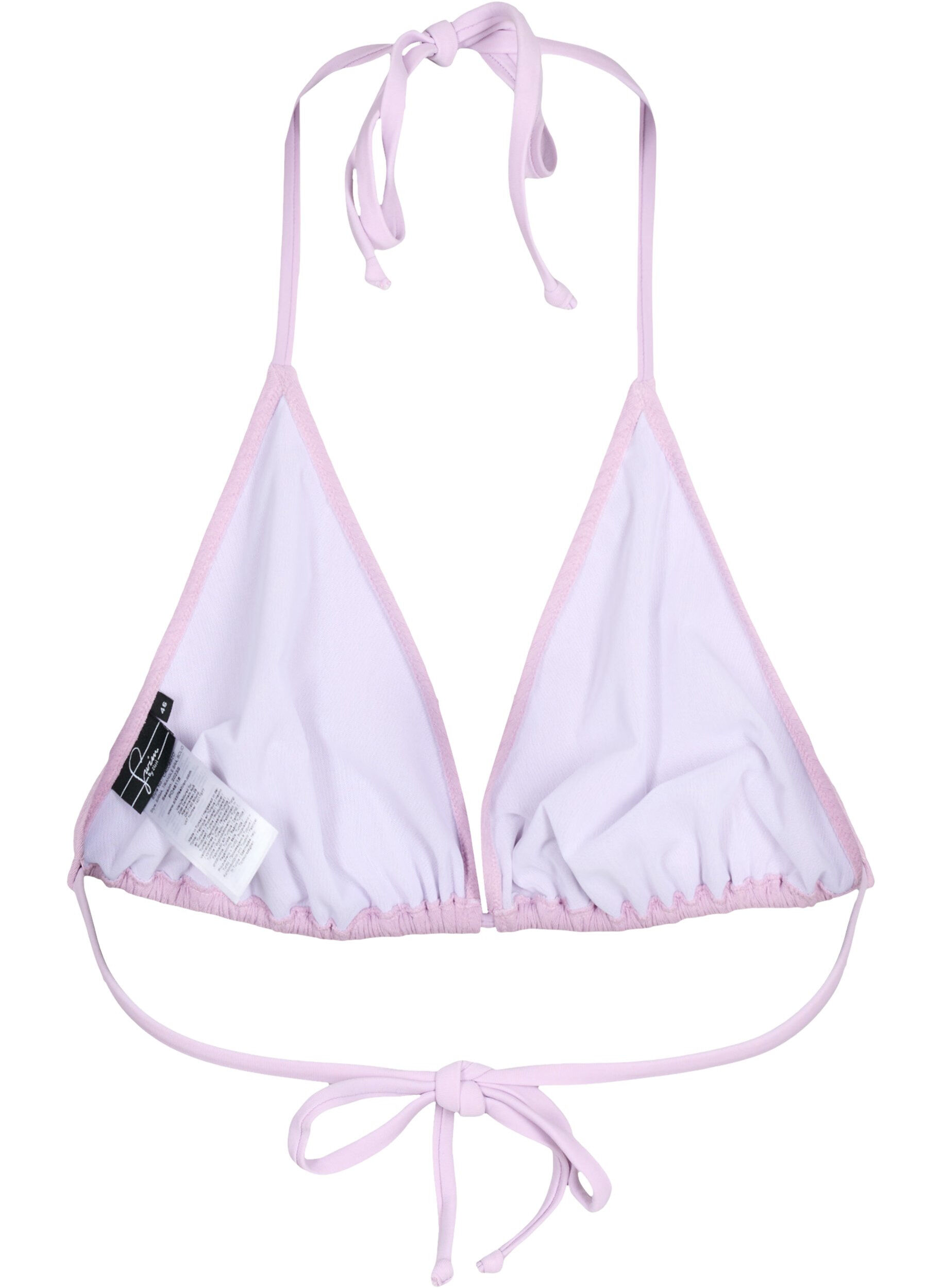 Zizzi Triangel-Bikinioberteil mit Kreppstruktur, Lila, Packshot image number 1