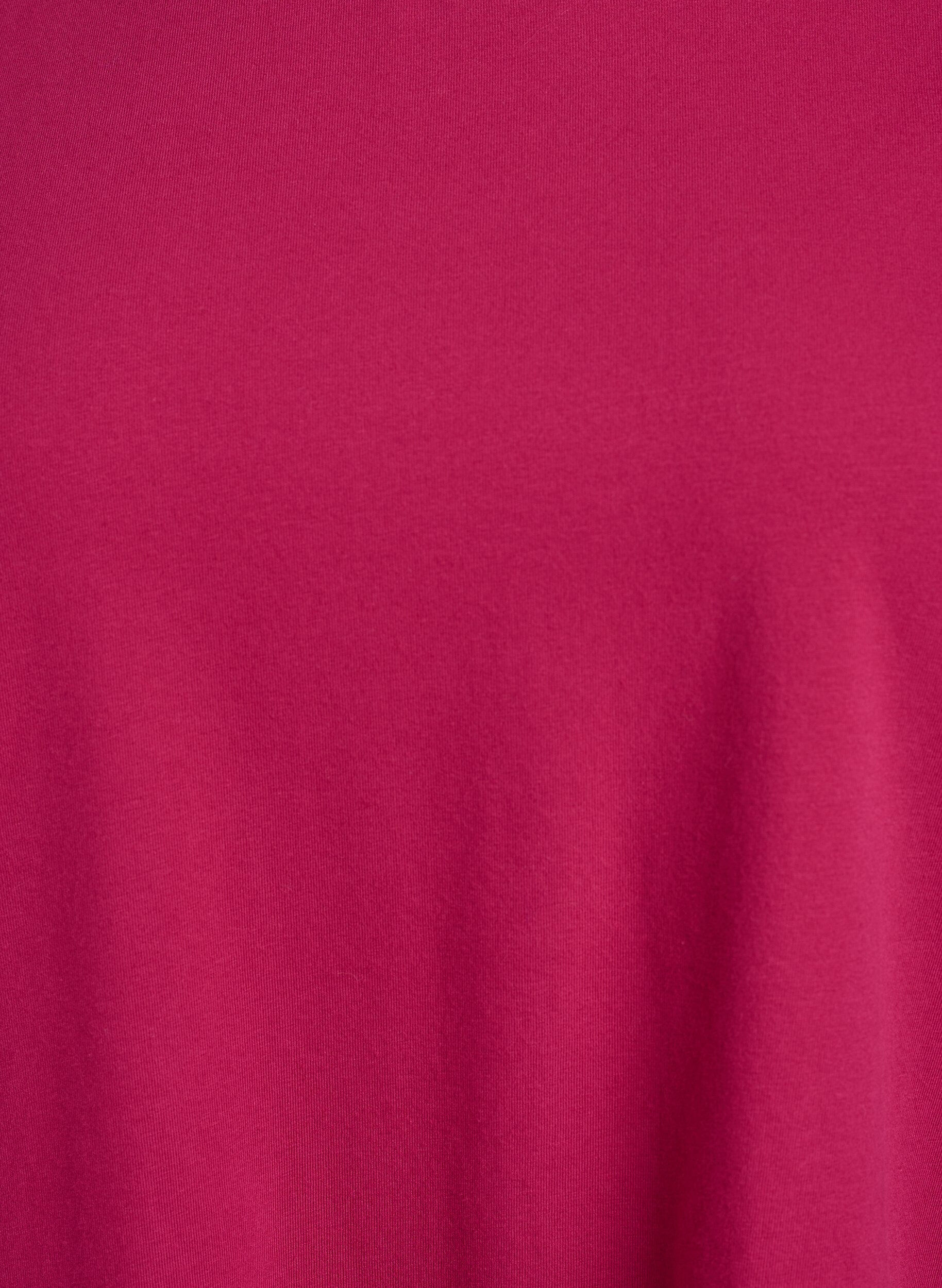 Zizzi Basic Top aus Jersey mit langen &Auml;rmeln, Pink, Packshot image number 2