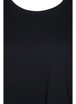 Baumwoll-T-Shirt mit kurzen Ärmeln, Black, Packshot image number 2