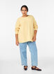 Strickpullover mit diagonalem Muster und Raglan&auml;rmeln, Gelb, Model image number 1