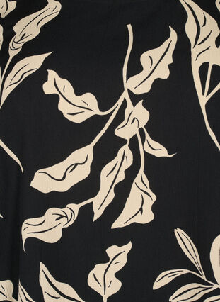 FLASH – Kurzärmelige Bluse mit Aufdruck, Black Off White Fl., Packshot image number 2