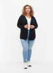 Streifen Ton-in-Ton Strickjacke, Navy Blazer, Model image number 2
