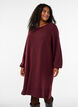 Gestricktes Minikleid mit gewelltem Saum und Schlitzen, Rot, Model image number 0