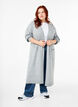 Lange Strickjacke mit Taschen, Light Grey Melange, Model image number 2