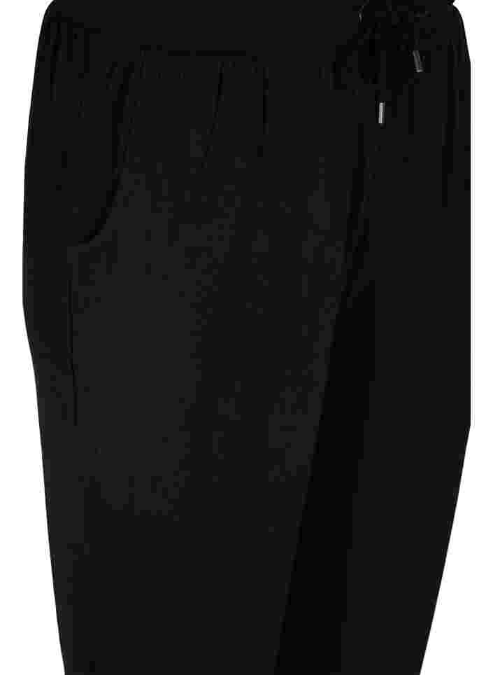 Lockere Viskosehose mit Taschen, Black, Packshot image number 2