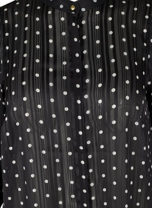 Hemdbluse mit Print und 3/4-Ärmeln, Black Dot, Packshot image number 2