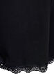 Lockere Nachtshorts aus geripptem Material mit Spitzensaum, Schwarz, Packshot image number 3