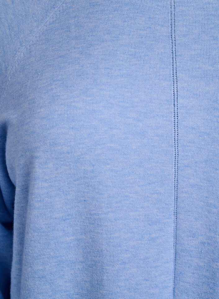 Strickkleid mit Rundhalsausschnitt und Strickmuster, Della R. Blue Mel., Packshot image number 2