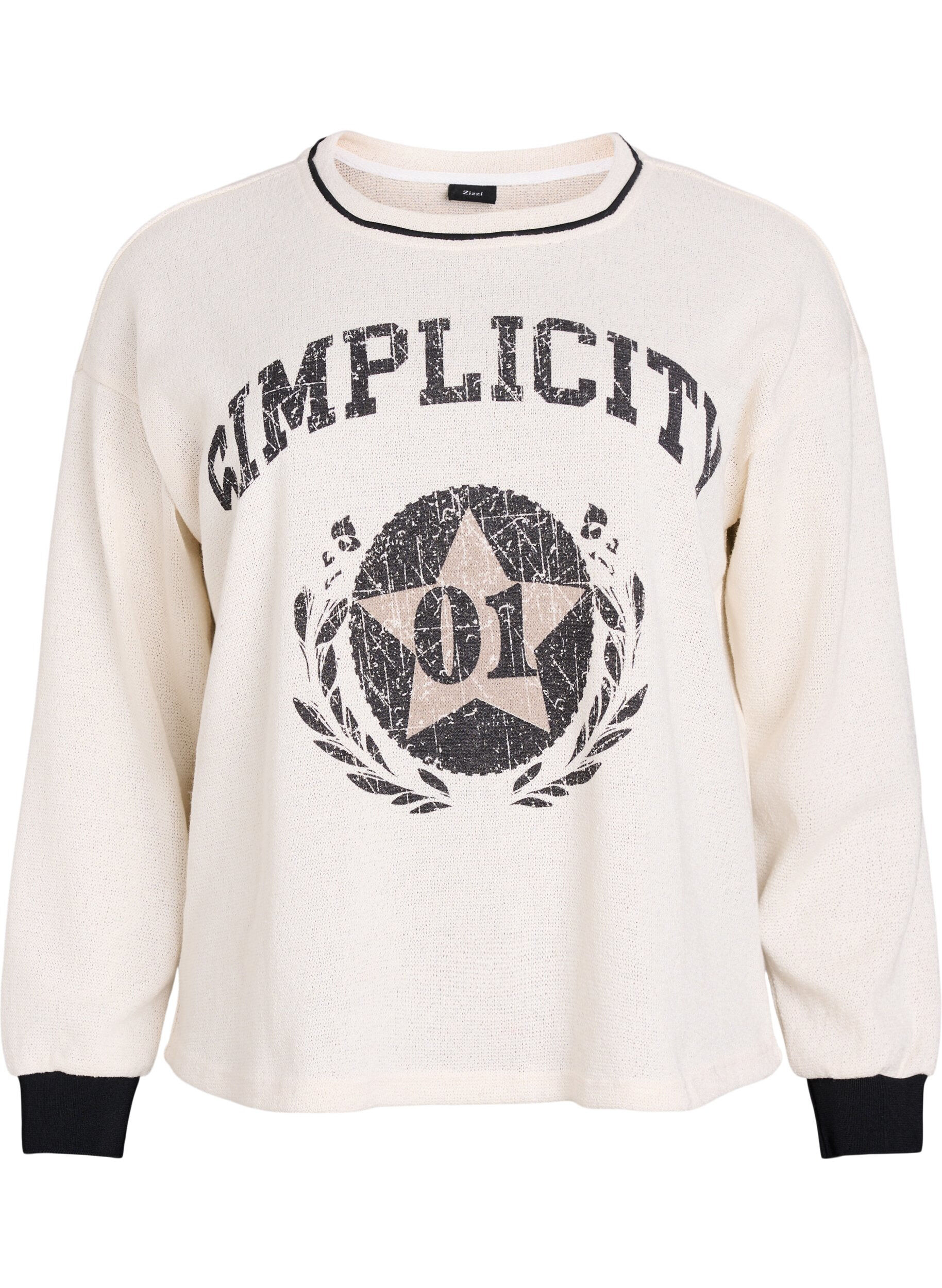 Sweatshirt aus strukturiertem Jersey mit Frontprint