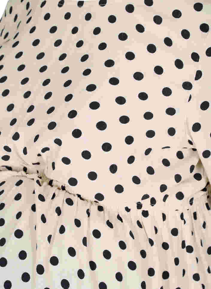 Schwangerschaftsbluse aus Viskose mit Punkten, Off White Dot, Packshot image number 2