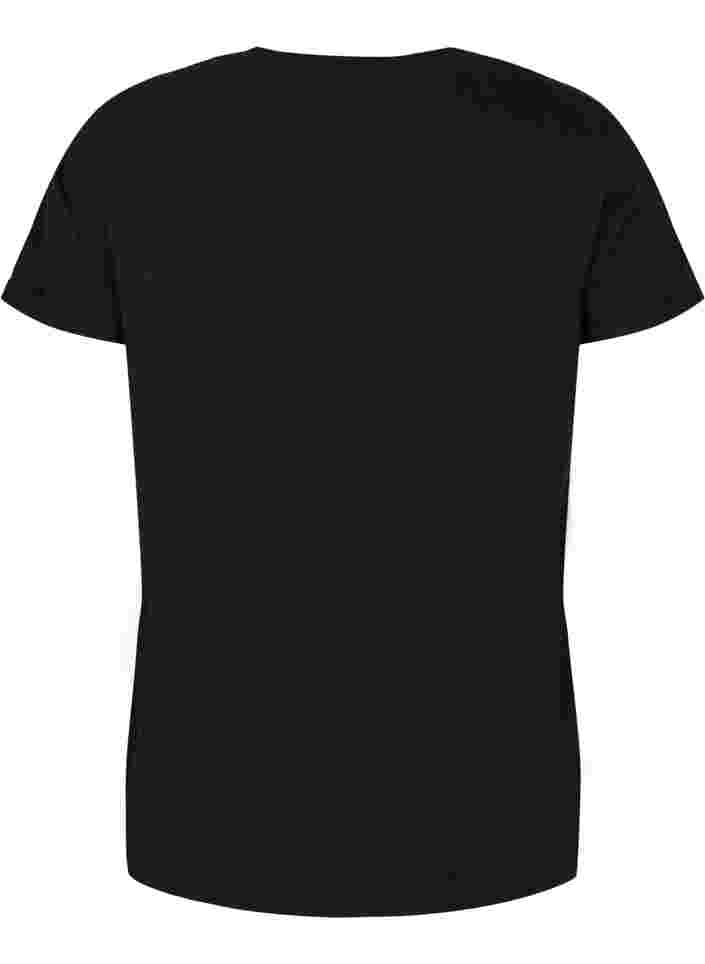 Trainings-T-Shirt mit Print, Black w. copper logo, Packshot image number 1