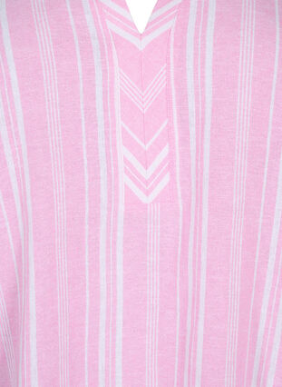 Gestreifte Bluse aus einer Leinen-Viskose-Mischung, Rosebloom Wh.Stripe, Packshot image number 2