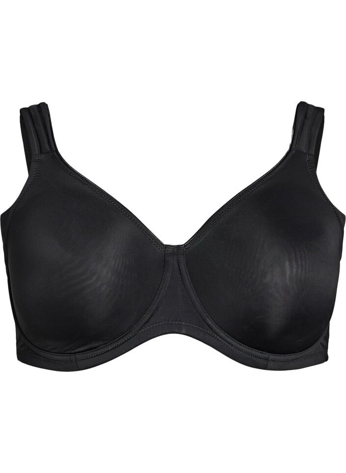 Komfort-BH mit B&uuml;gel und vorgeformten Cups, Schwarz, Packshot image number 0